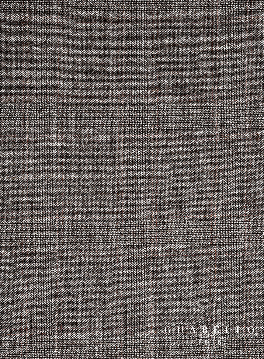 Guabello Brown Windowpane Pants - StudioSuits