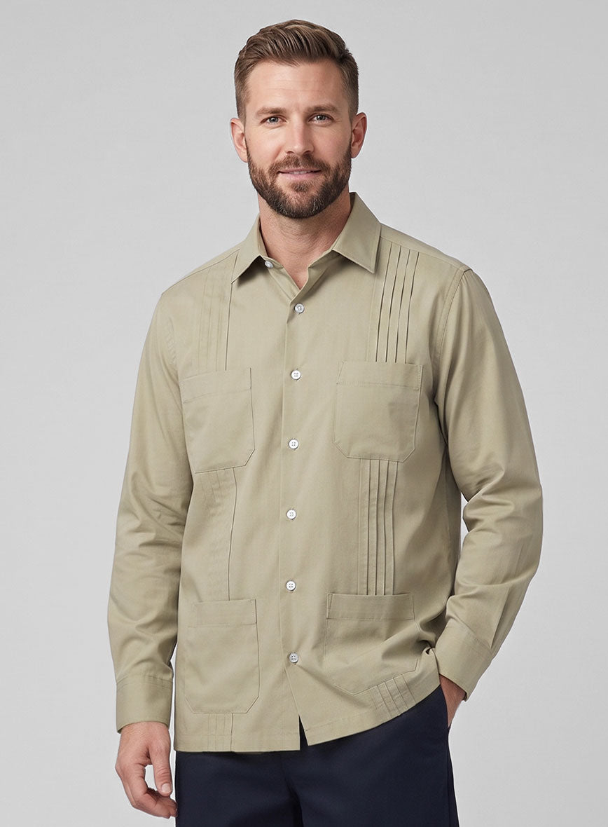 Guayabera Rodeo Dust Poplene Shirt - StudioSuits
