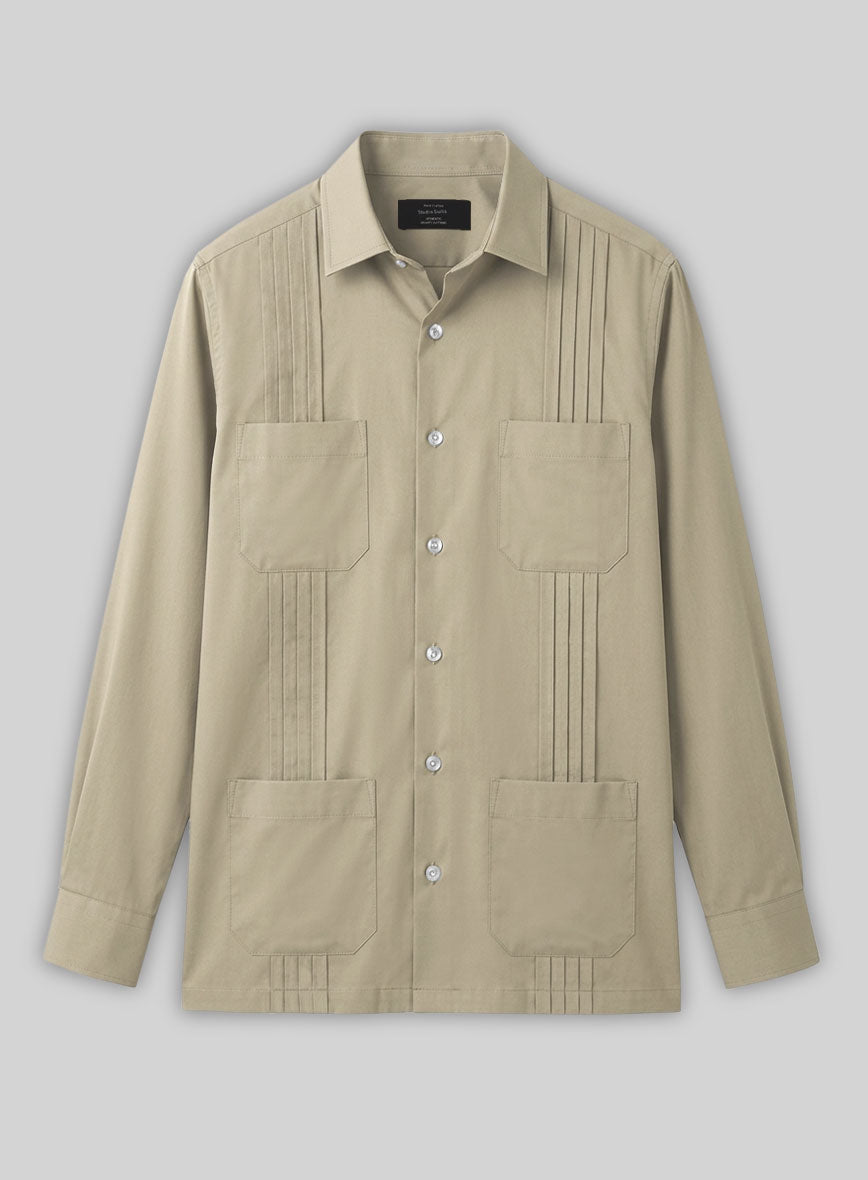Guayabera Rodeo Dust Poplene Shirt - StudioSuits