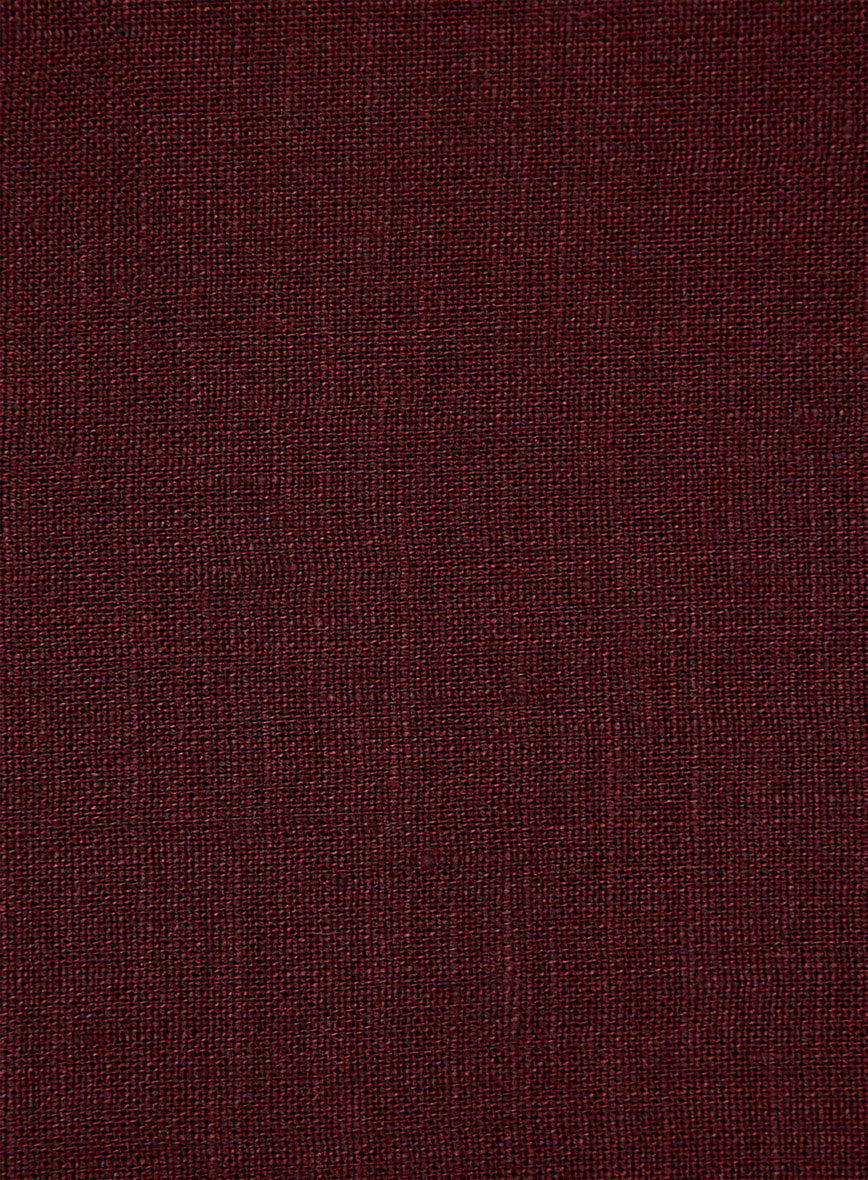 Guayabera Sangria Wine Linen Shirt - StudioSuits