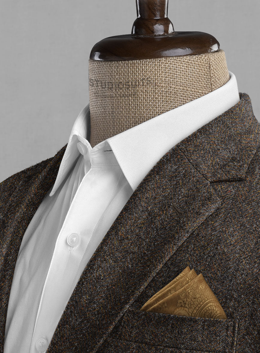 Haberdasher Brown Tweed Jacket - StudioSuits