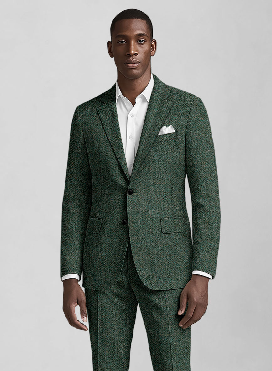 Veste Tweed Gurteen Homme, 3 Boutons, Vert Mixte, Ceinture, Taille 42R, état TB