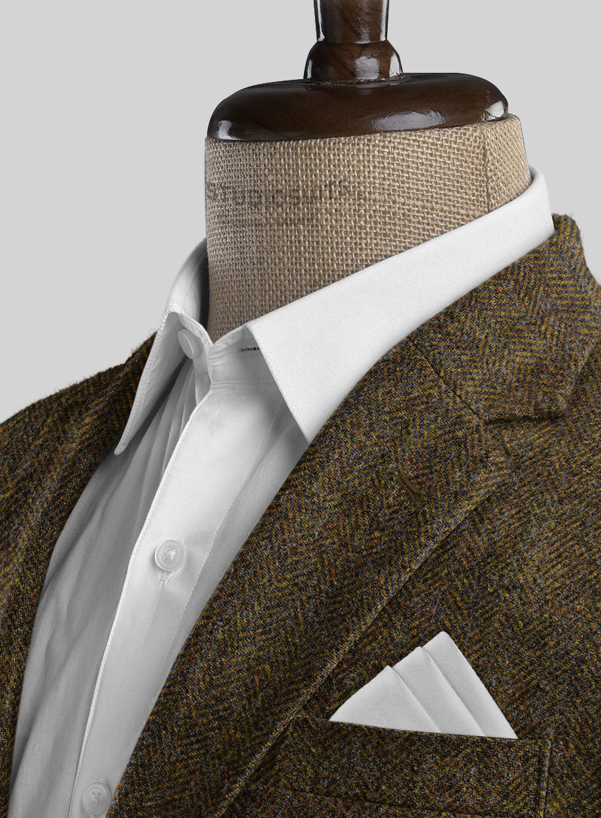 Haberdasher Mustard Brown Tweed Jacket - StudioSuits