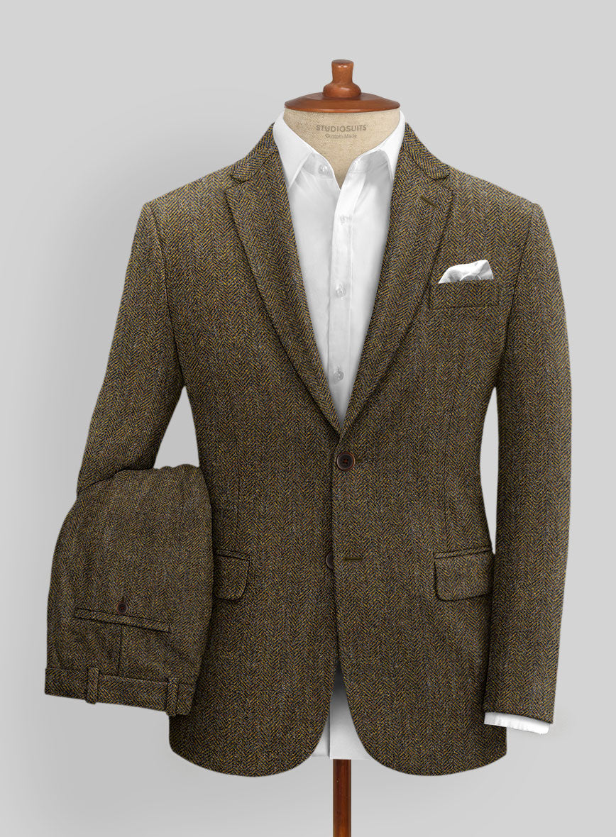 Haberdasher Mustard Brown Tweed Suit - StudioSuits
