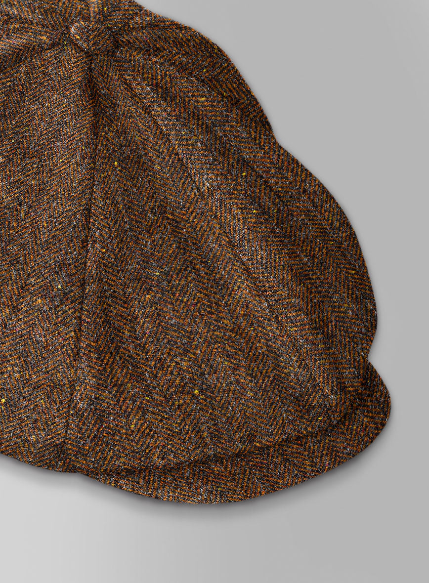Haberdasher Autumn Rust Tweed Newsboy Cap – StudioSuits display picture 1