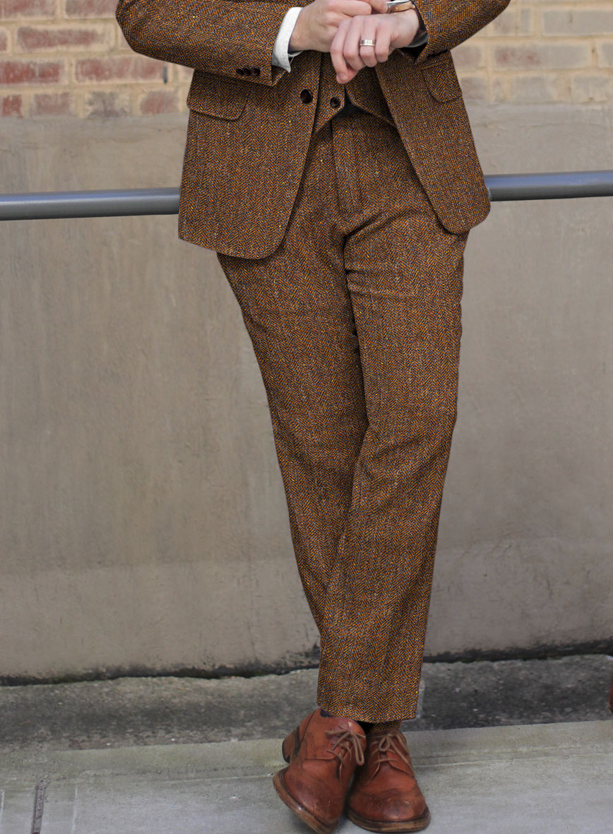 Haberdasher Autumn Rust Tweed Pants - StudioSuits