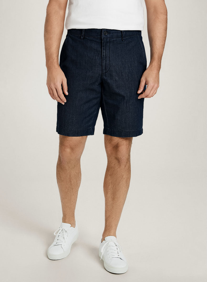 Light Weight Dark Indigo Shorts - StudioSuits