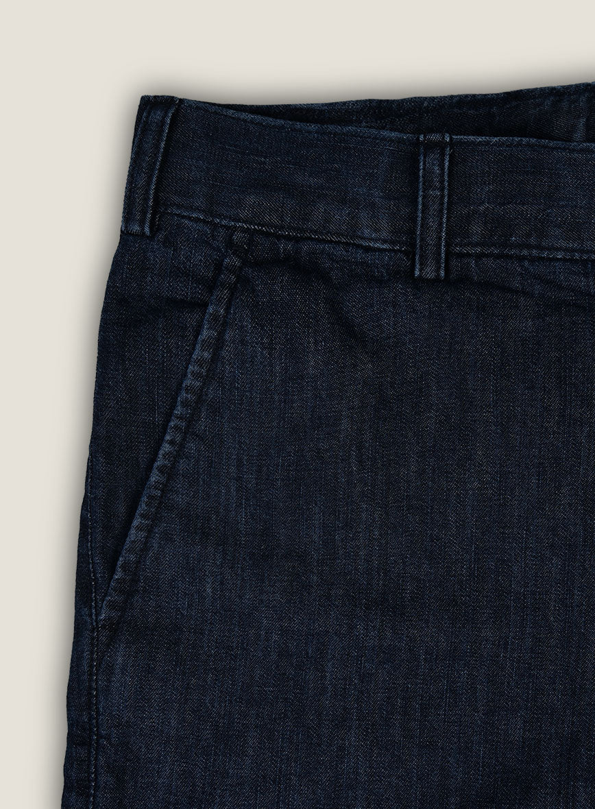 Light Weight Dark Indigo Shorts - StudioSuits