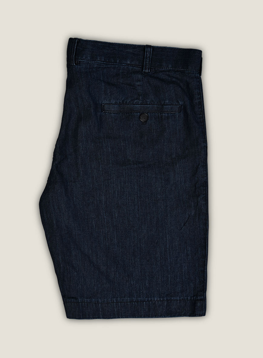 Light Weight Dark Indigo Shorts - StudioSuits