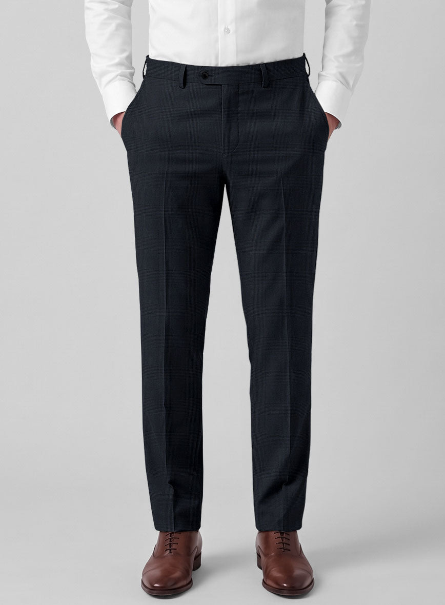 Hardy Minnis Blue Glen Wool Pants - StudioSuits