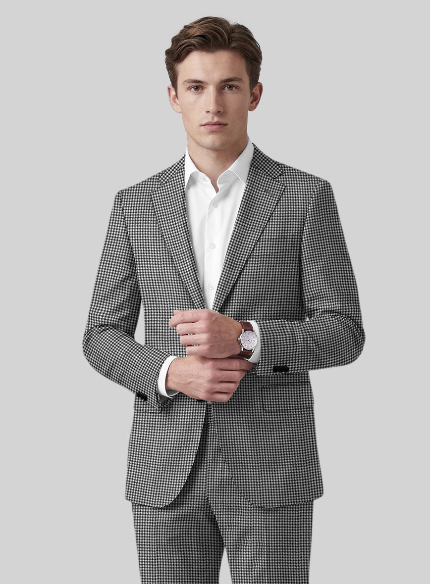 Hardy Minnis BW Houndstooth Wool Jacket - StudioSuits