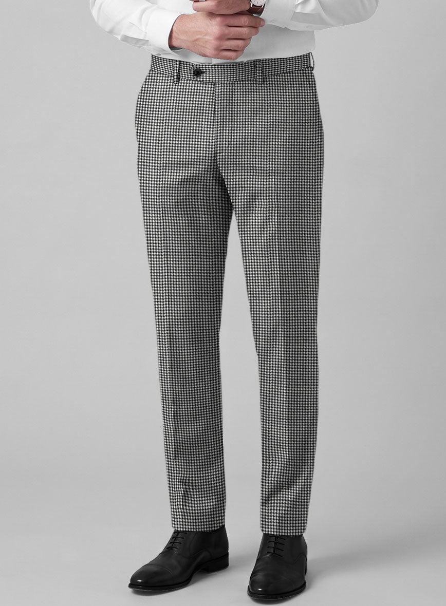 Hardy Minnis BW Houndstooth Wool Pants - StudioSuits