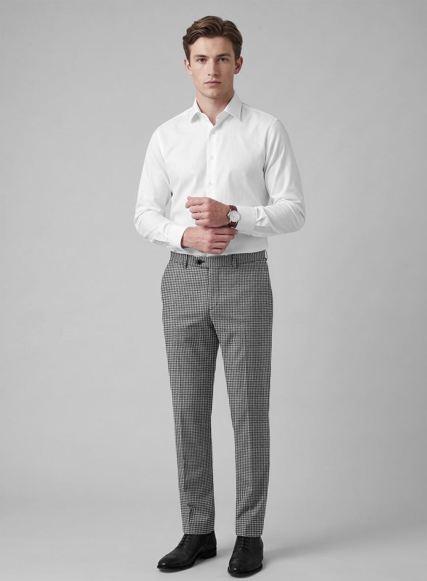 Hardy Minnis BW Houndstooth Wool Pants - StudioSuits