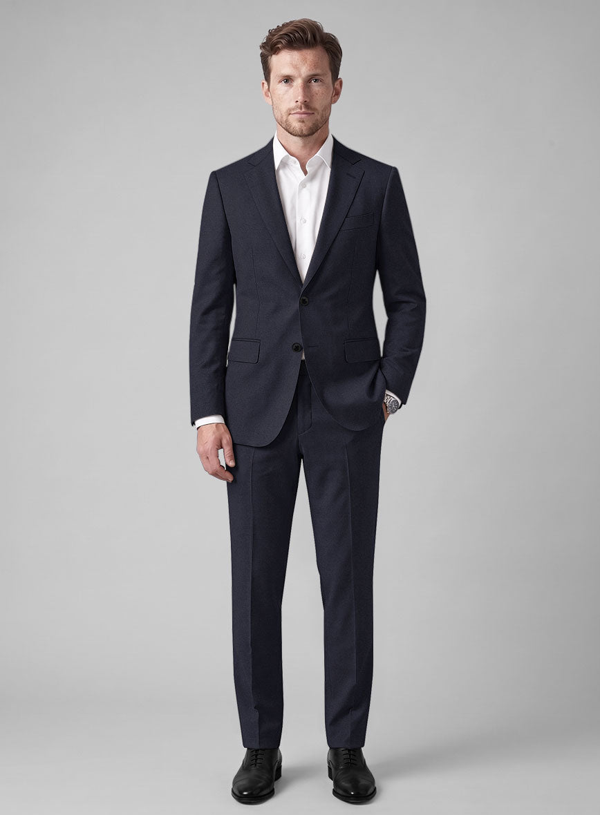 Hardy Minnis Caravel Blue Wool Suit - StudioSuits