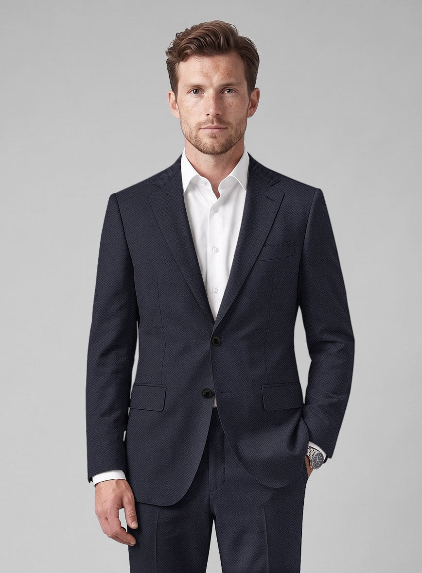Hardy Minnis Caravel Blue Wool Suit - StudioSuits
