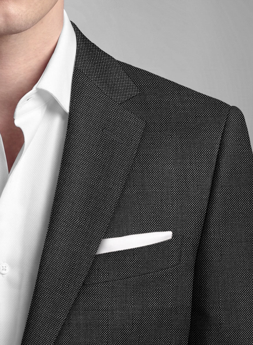 Hardy Minnis Charcoal Birdseye Wool Jacket - StudioSuits