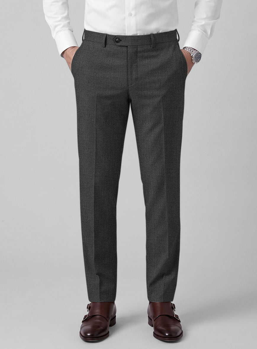 Hardy Minnis Charcoal Birdseye Wool Pants - StudioSuits