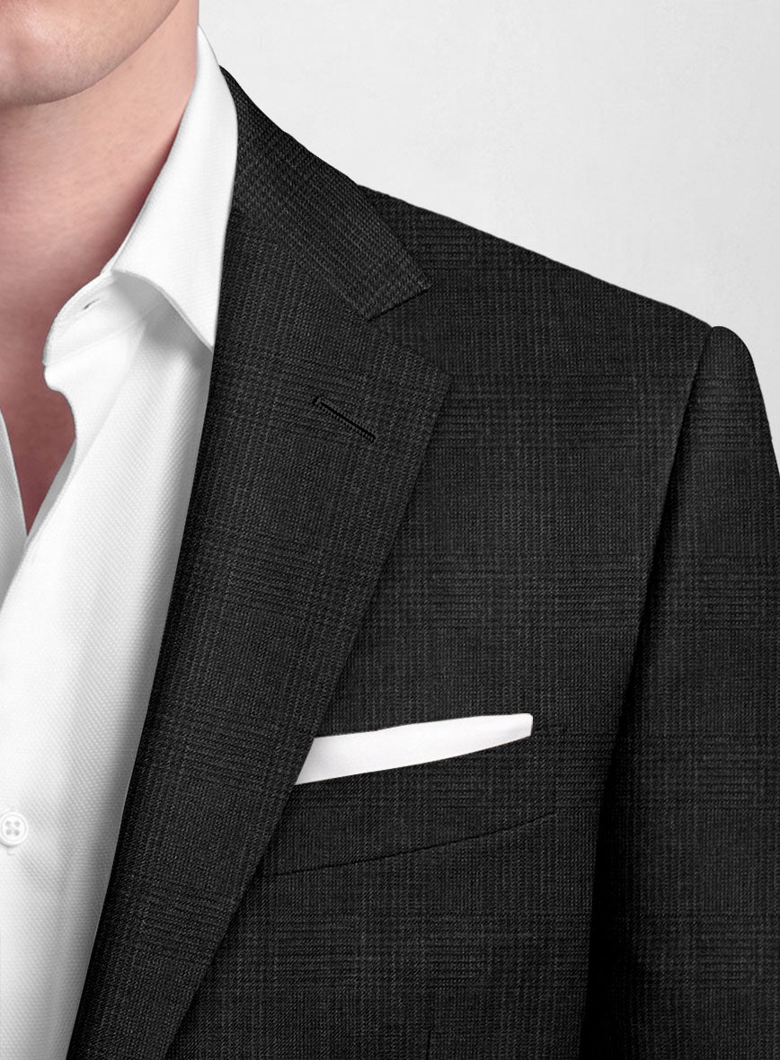 Hardy Minnis Charcoal Glen Wool Jacket - StudioSuits