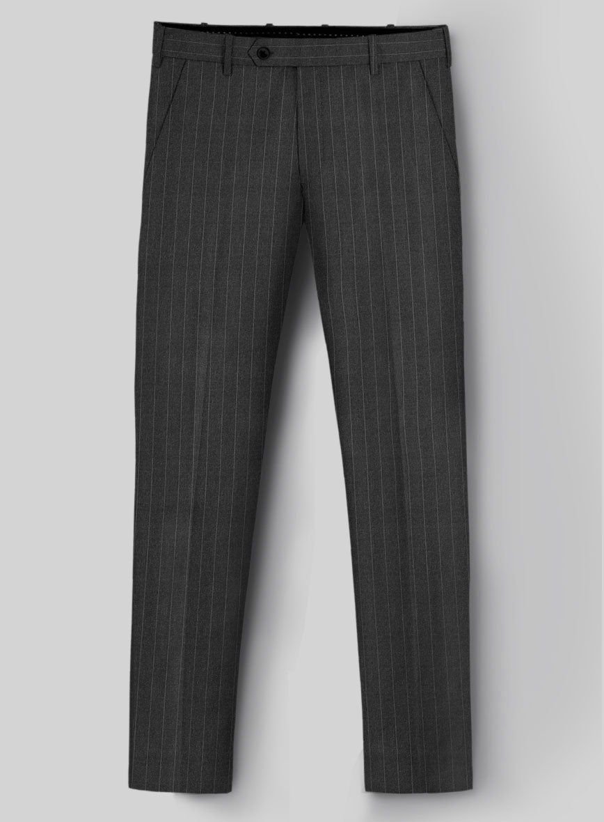 Hardy Minnis Charcoal Pinstripe Wool Suit - StudioSuits