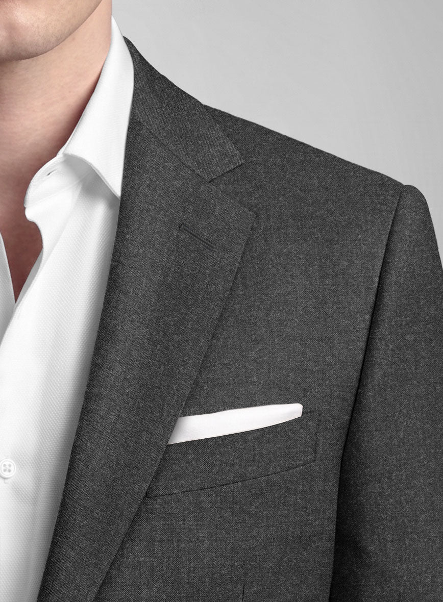 Hardy Minnis Charcoal Twill Wool Suit - StudioSuits