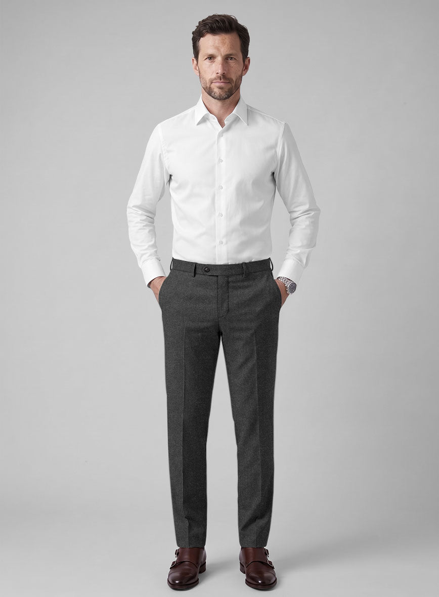 Hardy Minnis Charcoal Twill Wool Suit - StudioSuits