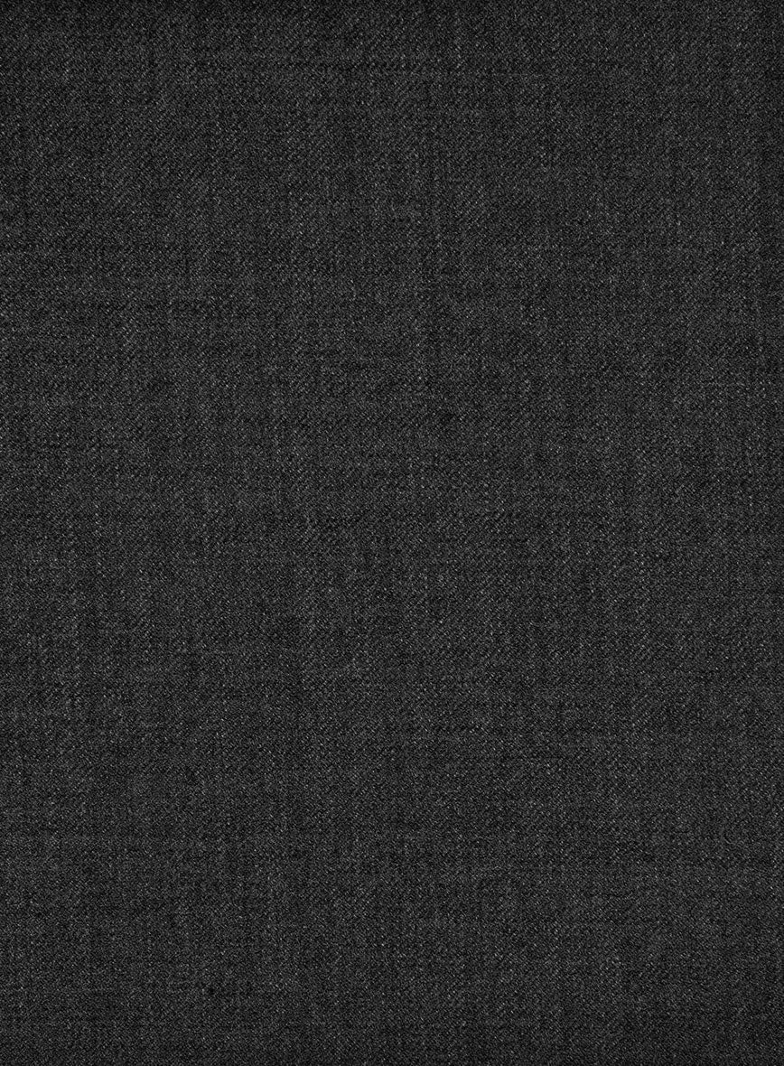 Hardy Minnis Dark Gray Twill Wool Pants - StudioSuits
