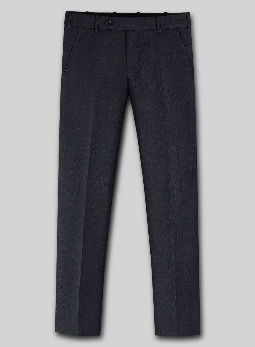Hardy Minnis Deep Blue Twill Wool Pants - StudioSuits