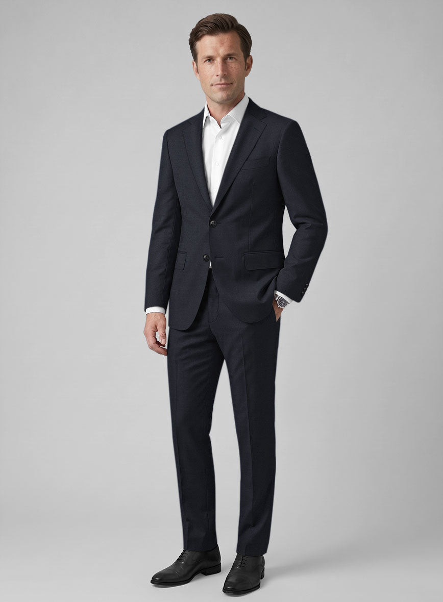 Hardy Minnis Deep Blue Twill Wool Suit - StudioSuits