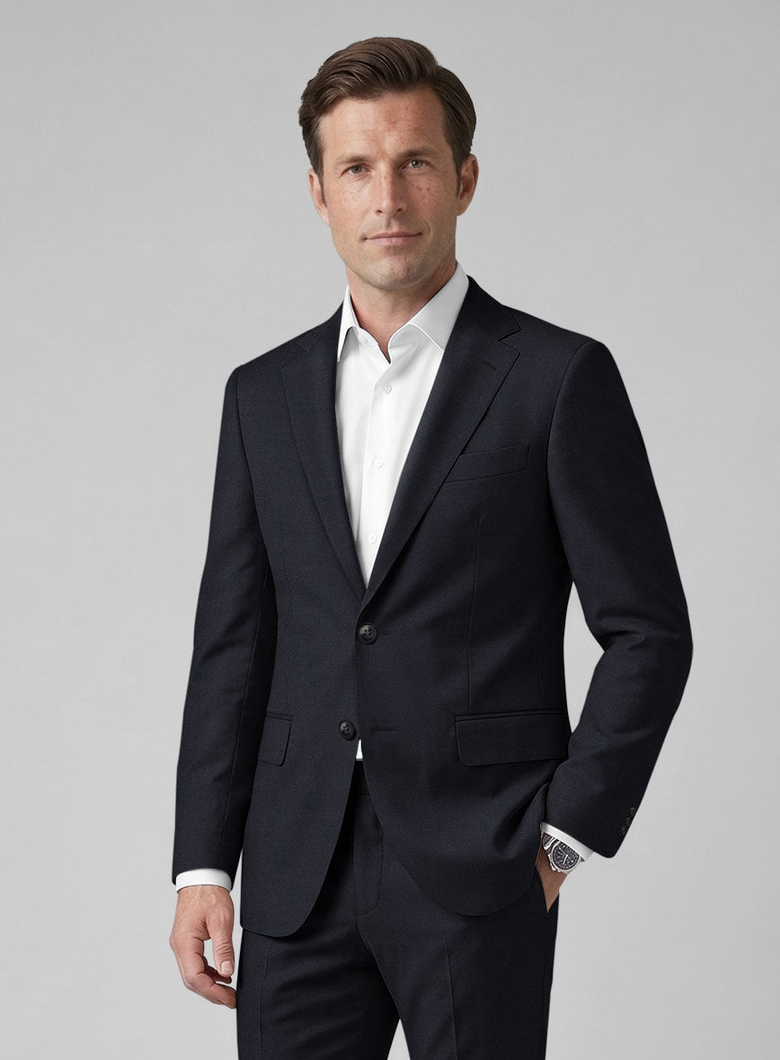 Hardy Minnis Deep Blue Twill Wool Suit - StudioSuits