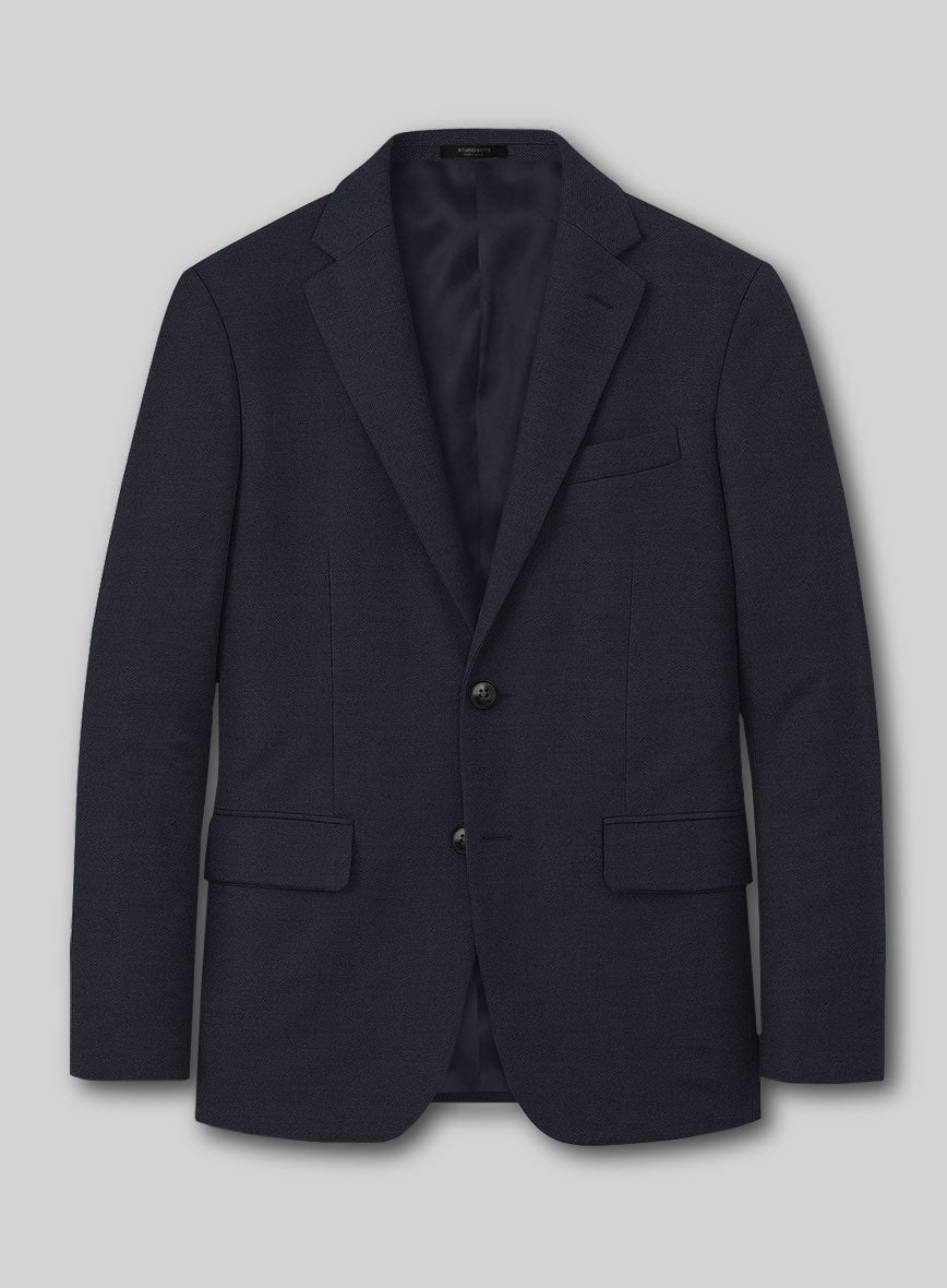 Hardy Minnis Deep Blue Twill Wool Suit - StudioSuits