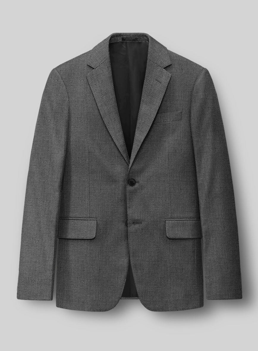 Hardy Minnis Gray Birdseye Wool Jacket - StudioSuits