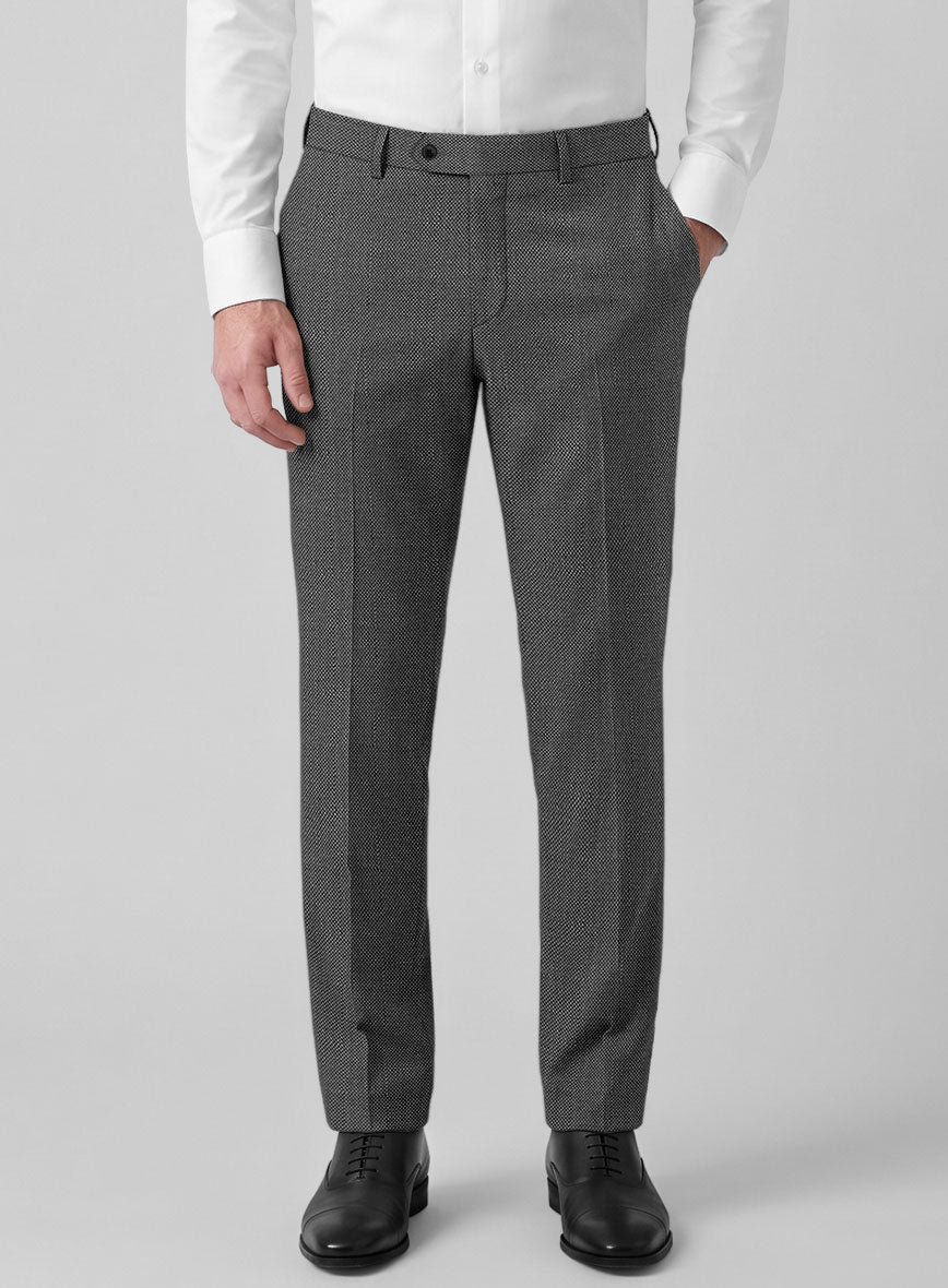 Hardy Minnis Gray Birdseye Wool Pants - StudioSuits