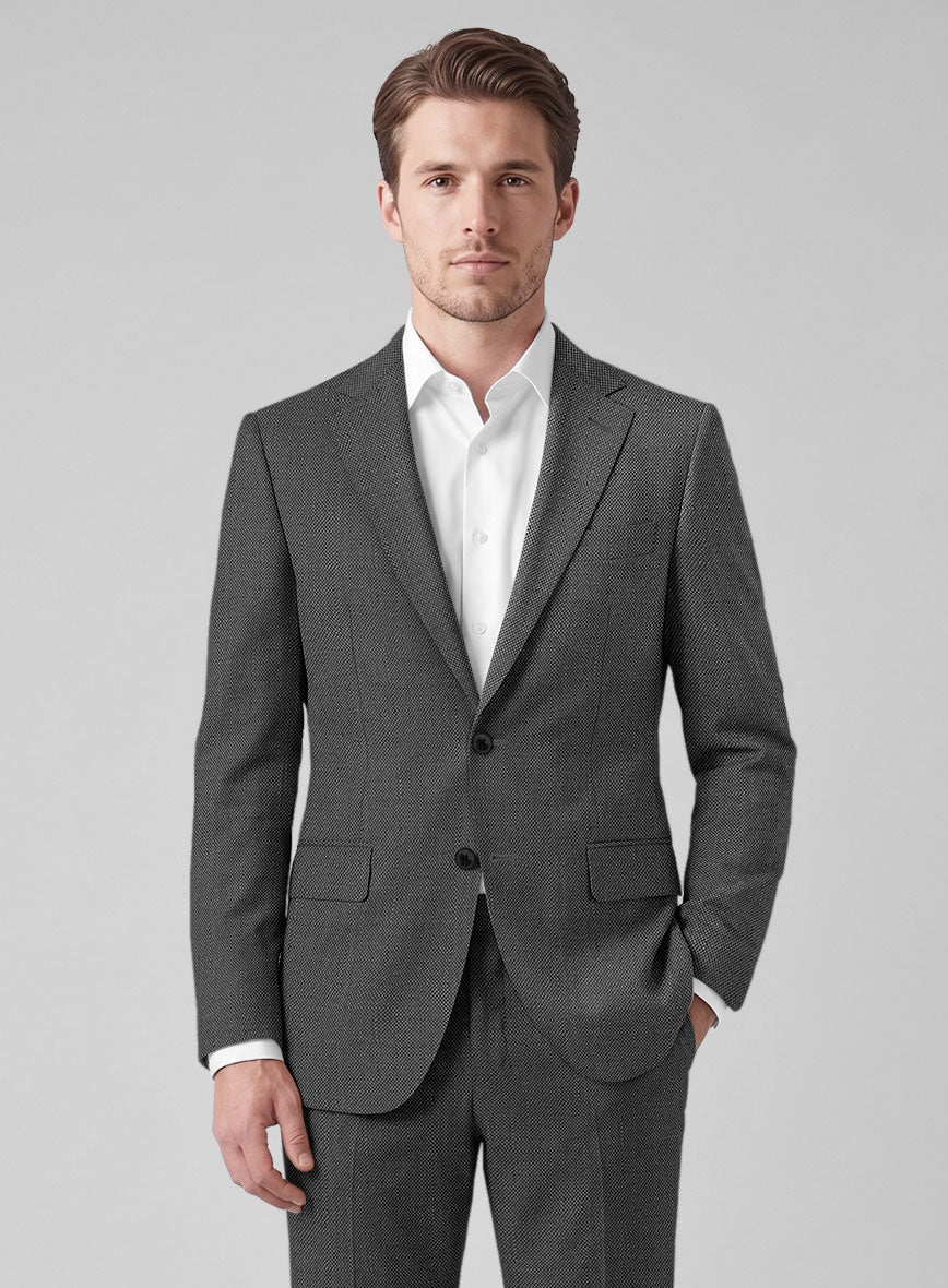 Hardy Minnis Gray Birdseye Wool Suit - StudioSuits