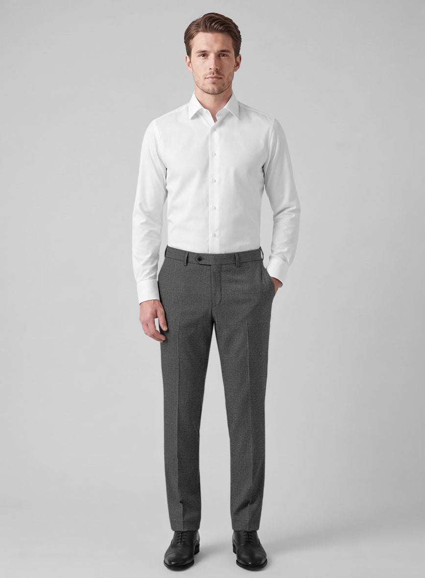 Hardy Minnis Gray Birdseye Wool Suit - StudioSuits