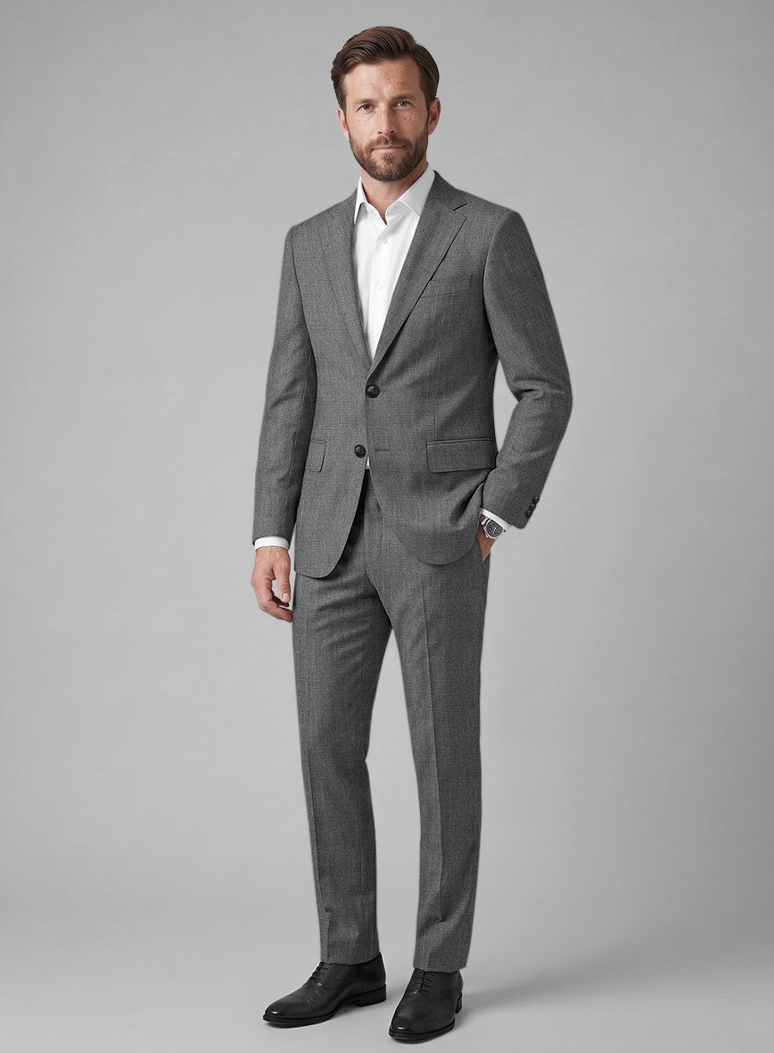 Hardy Minnis Gray Nailhead Wool Suit - StudioSuits