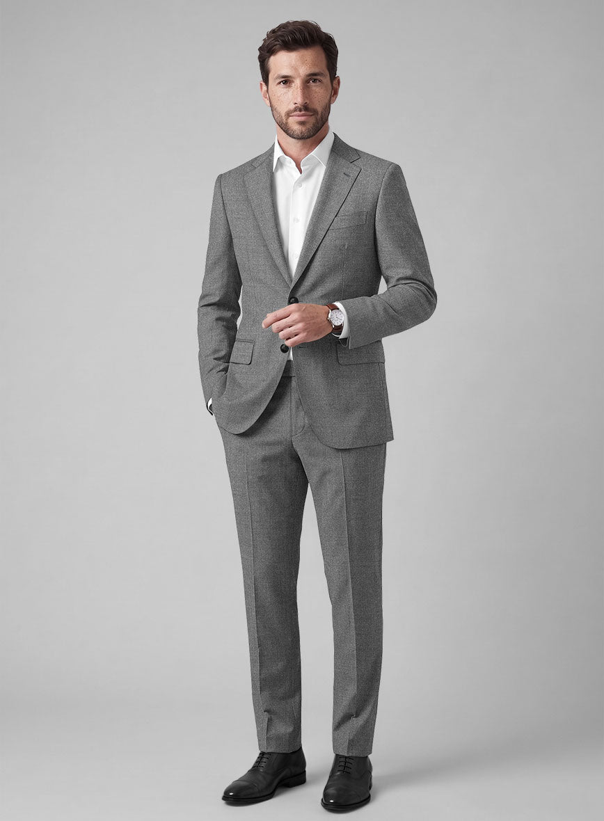 Hardy Minnis Gray Twill Wool Suit - StudioSuits