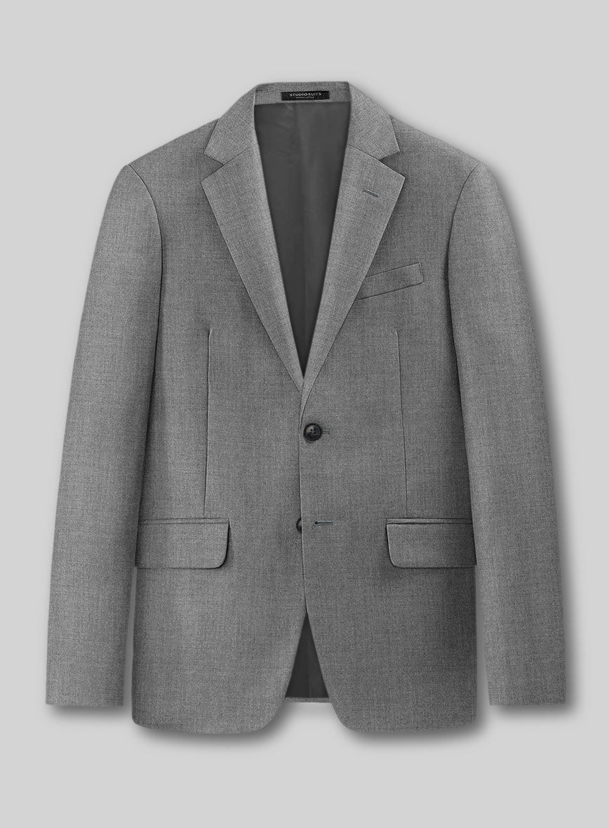 Hardy Minnis Gray Twill Wool Jacket - StudioSuits
