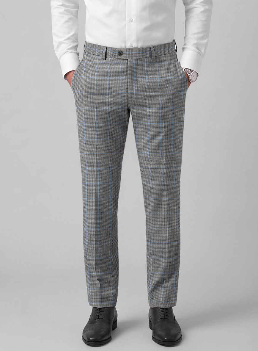 Hardy Minnis Houndstooth Check Wool Pant - StudioSuits