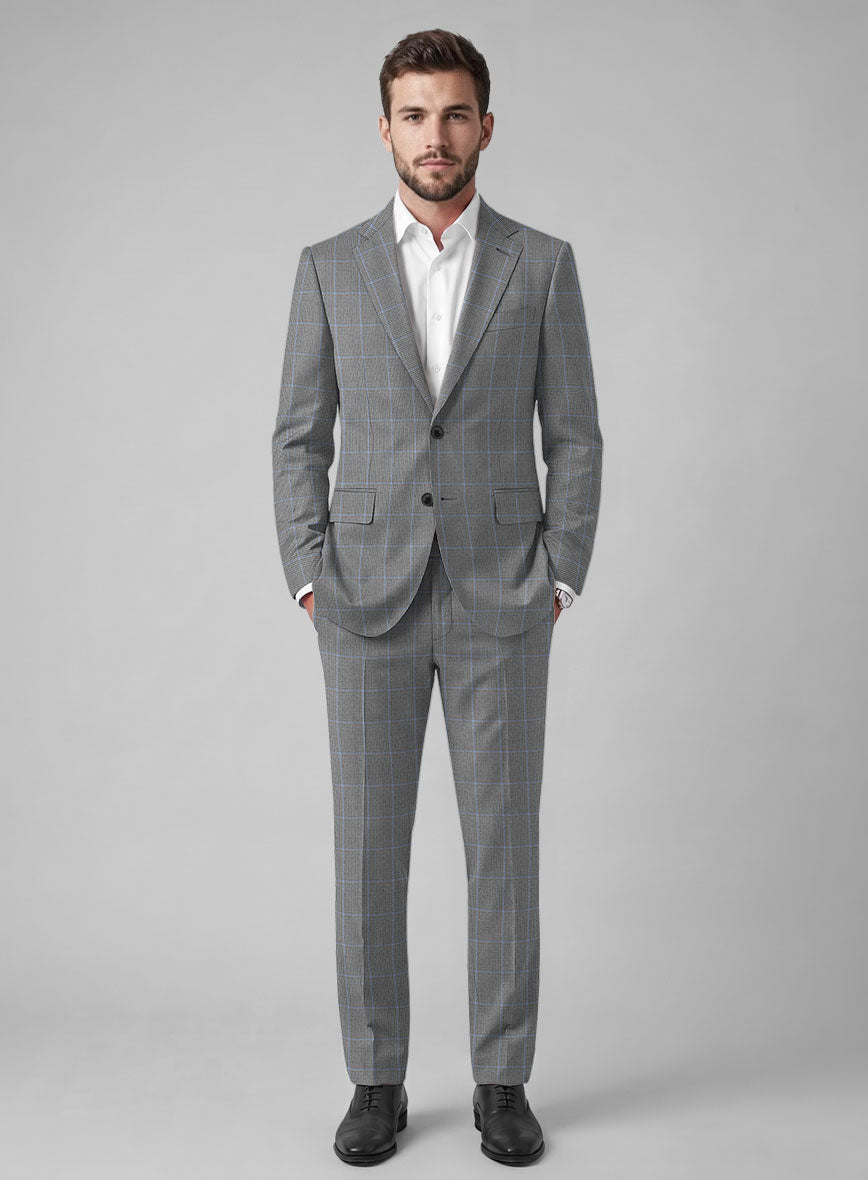 Hardy Minnis Houndstooth Check Wool Suit - StudioSuits