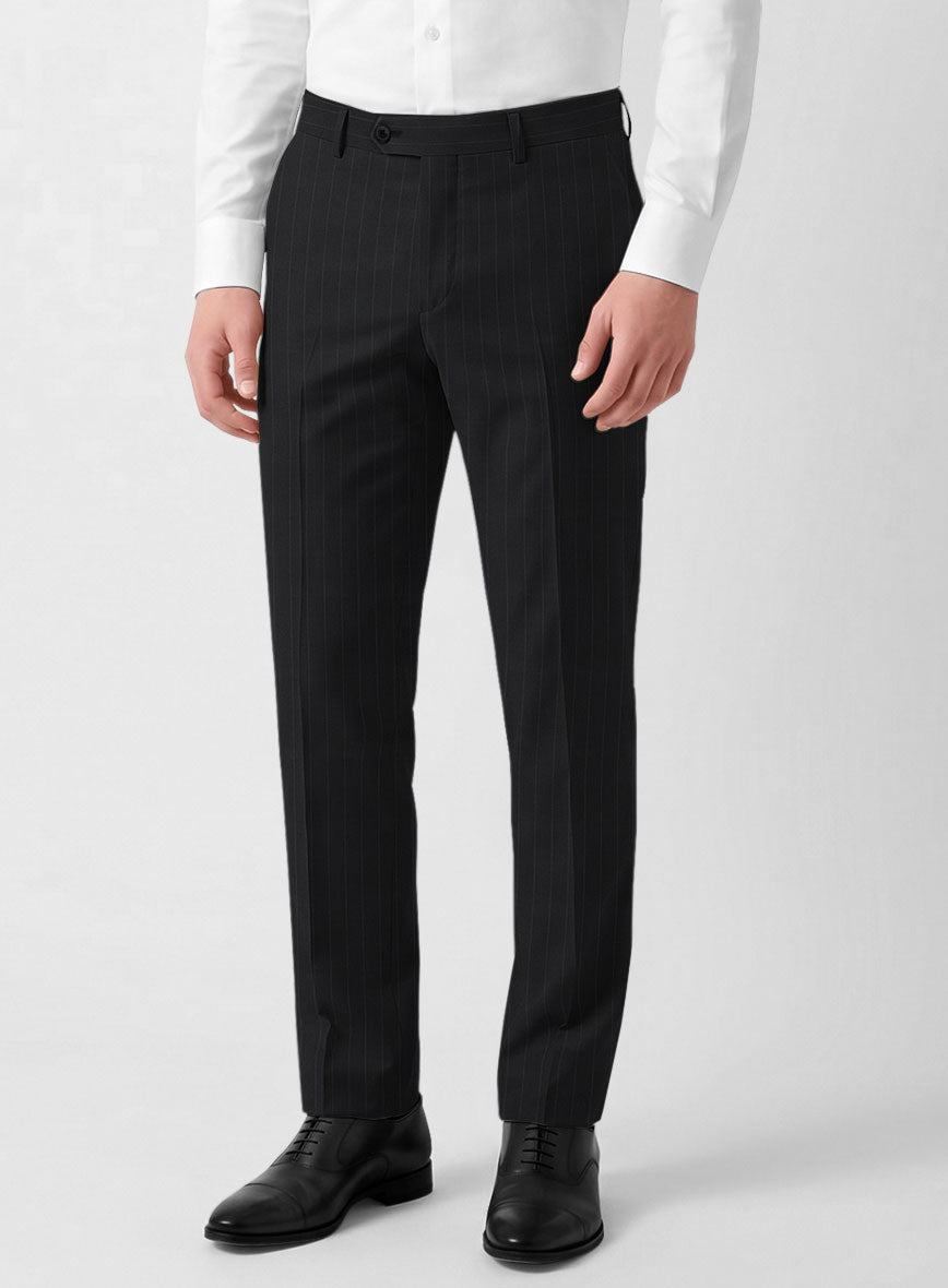 Hardy Minnis Midnight Blue Chalkstripe Wool Pant - StudioSuits