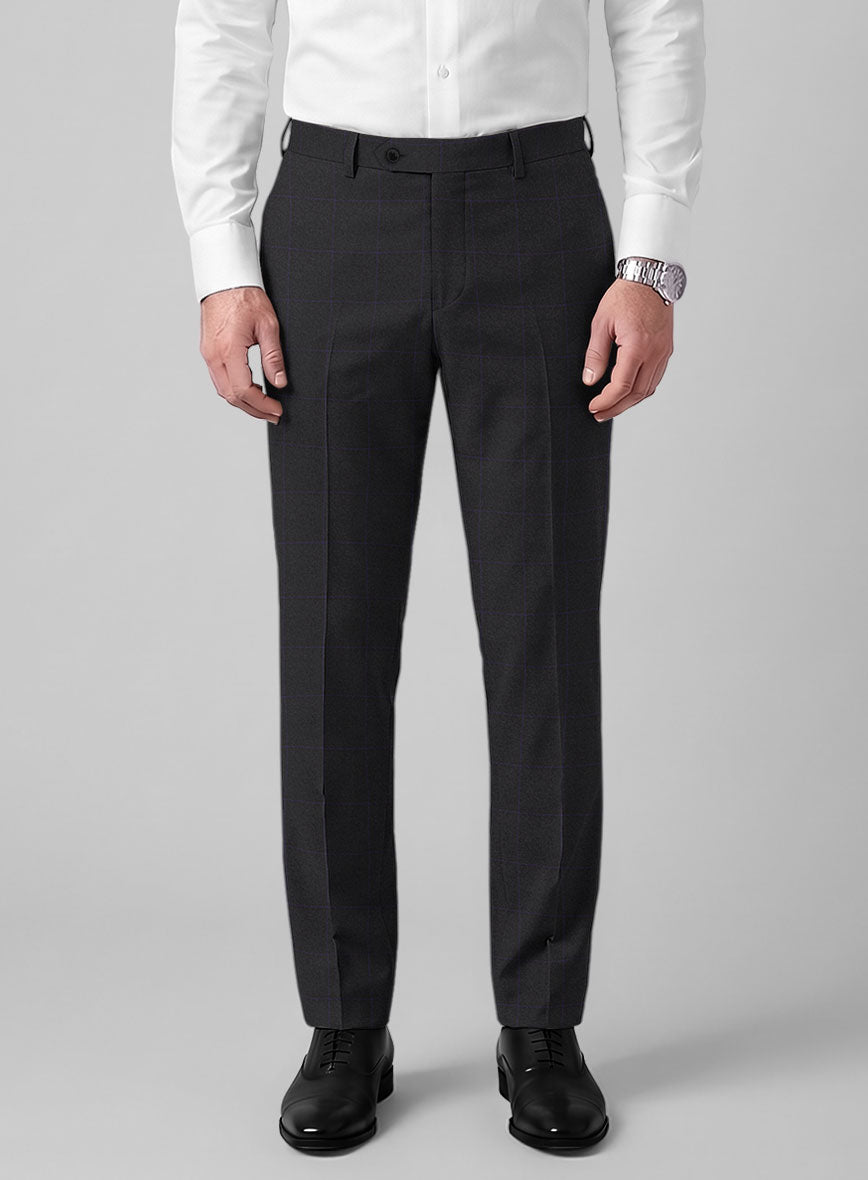 Hardy Minnis Pane Charcoal Wool Suit - StudioSuits