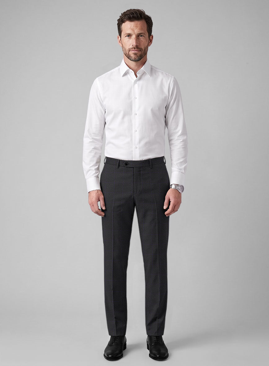 Hardy Minnis Pane Charcoal Wool Suit - StudioSuits