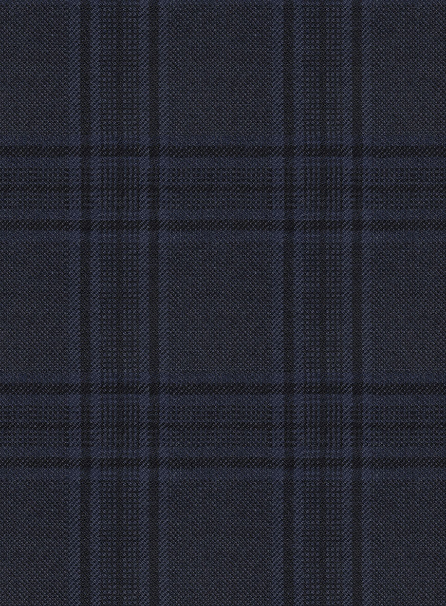 Hardy Minnis Adali Blue Check Wool Jacket - StudioSuits