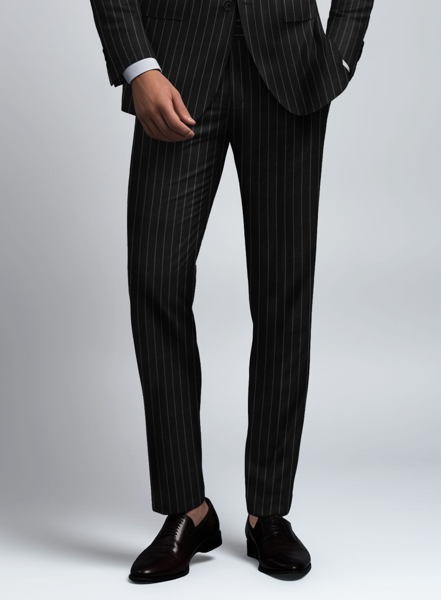 Hardy Minnis Black Rope Stripe Wool Suit – StudioSuits
