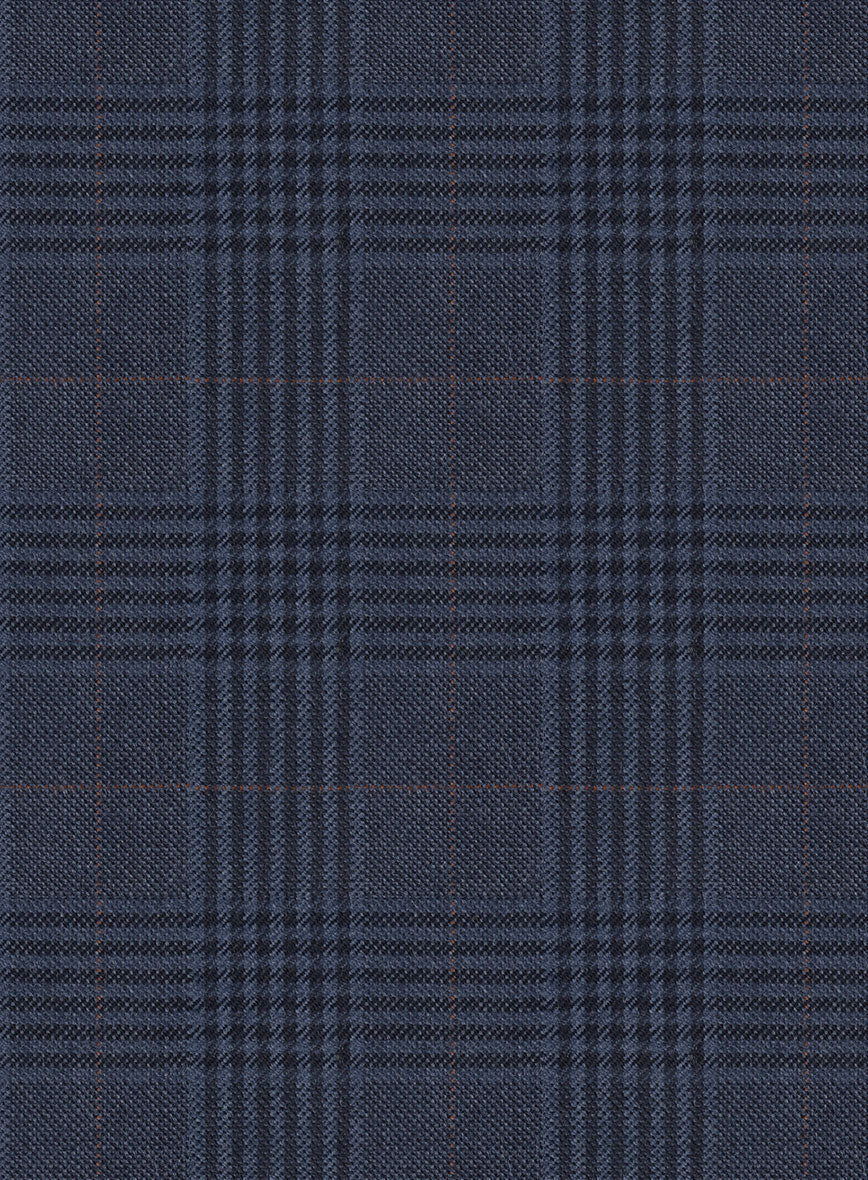 Hardy Minnis Blue Checks Wool Jacket - StudioSuits