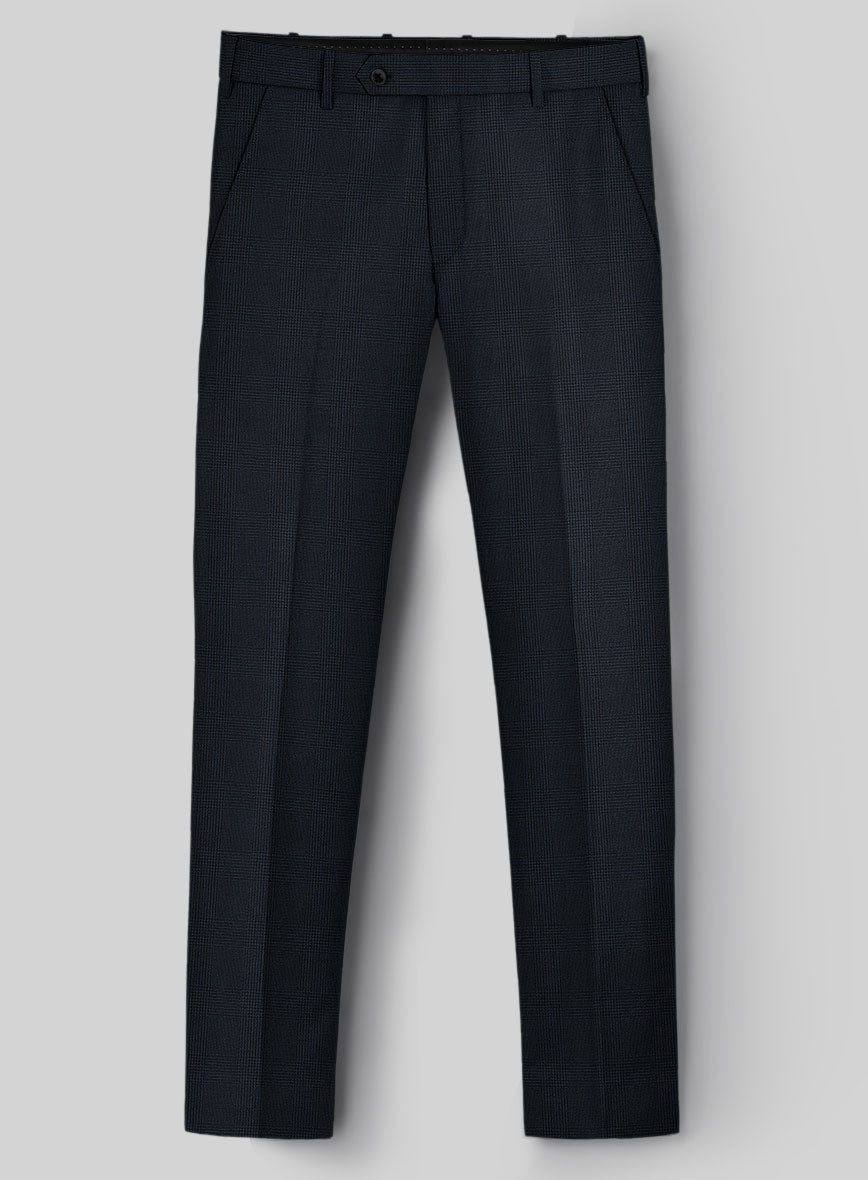 Hardy Minnis Blue Glen Wool Pants - StudioSuits