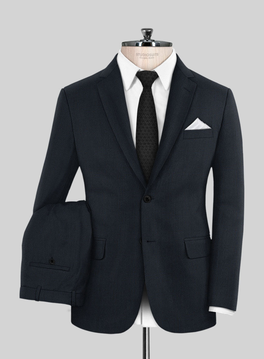 Hardy Minnis Blue Glen Wool Suit - StudioSuits