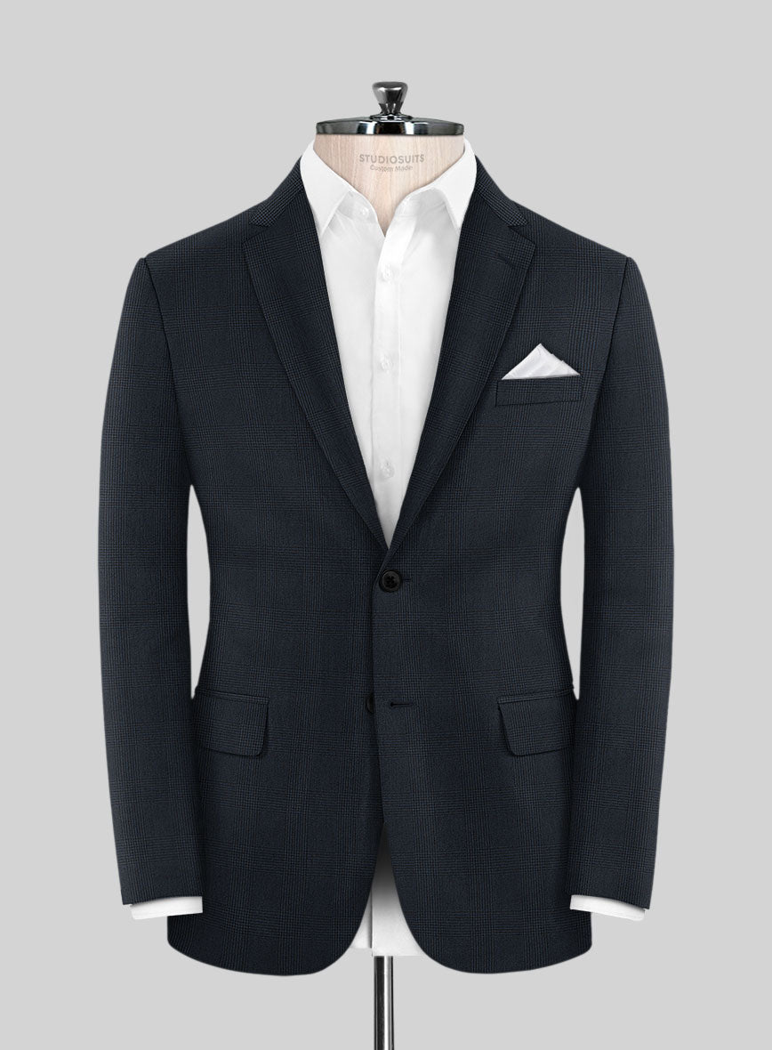 Hardy Minnis Blue Glen Wool Suit - StudioSuits