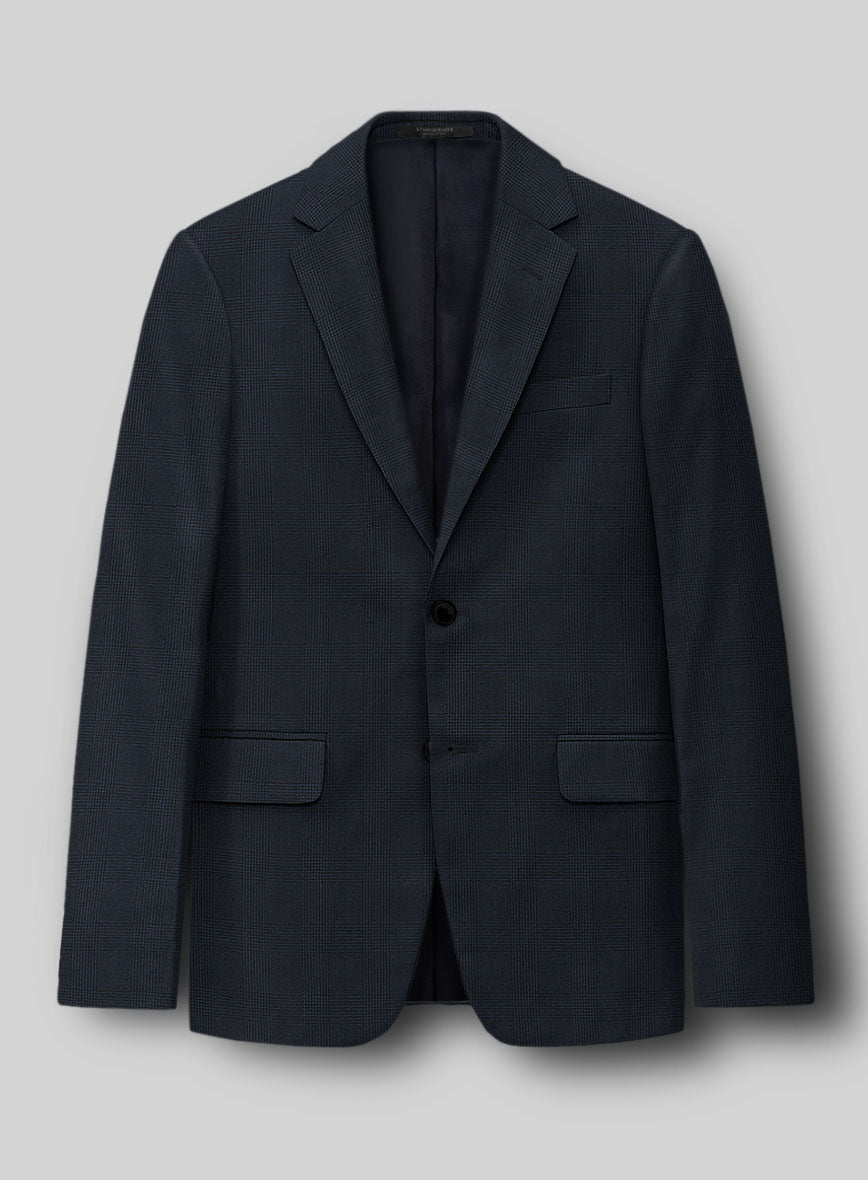 Hardy Minnis Blue Glen Wool Suit - StudioSuits