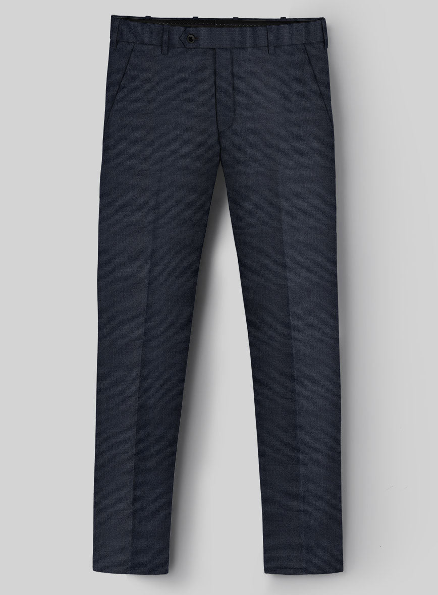 Hardy Minnis Blue Nailhead Wool Pants - StudioSuits